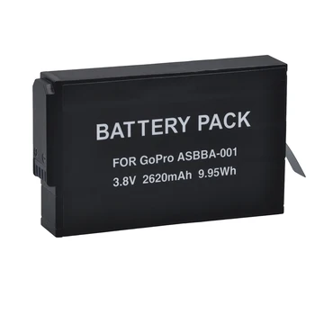 3x 2620mAh GoPro ASBBA-001 ASBBA001 ASBBA 001 Náhradnú Batériu pre Gopro Fusion 360-Stupeň Akciu, Fotoaparát