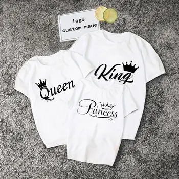 Maminka a Mňa Oblečenie Tričko Rodiny Zodpovedajúce Oblečenie Letné Kráľ, Kráľovná, Princezná Print T Shirt Deti, Dievčatá Oblečenie Rodiny Vzhľad