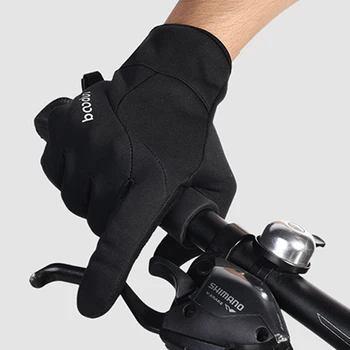 BOODUN zimné outdoorové vetru non-slip teplé rukavice full-prst na dotykovej obrazovke cyklistické rukavice MTB cyklistické vybavenie