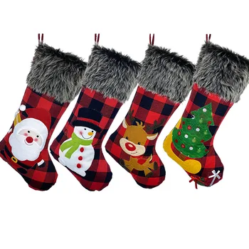 2020 nové Vianočné ozdoby, Vianočné Prívesok Darčeková Taška Snehuliak starý jeleň snowflake bielizeň Vianočné ponožky vianočný darček