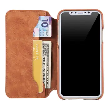 Luxusné Kože Flip puzdro Pre iPhone Xs Max Xr X Peňaženky Karta, Slot Držiak na Stojan Book obal pre iPhone 8 7 6 6 Plus Telefón Coque