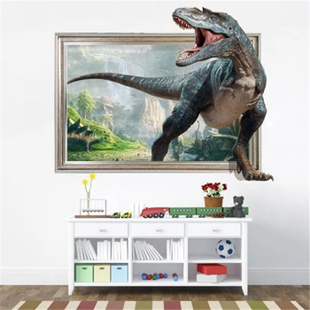 3D živého dinosaura stenu, nálepky, domáce dekorácie jurský obdobie zvierat filmový plagát samolepky na stenu pre deti izbách