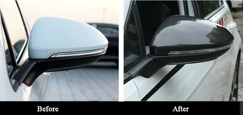 Carbon fiber Vytlačené Spätné Zrkadlo Pokrytie Pre Volkswagen Golf MK7 2016 2017 2018 ABS Plast