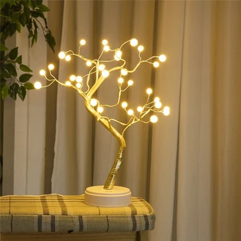 LED Pearl Fire Strom Svetlo Nádherné Kvalitné Svetlá Medený Drôt stolná Lampa Pre Domáce Dovolenku Vianoce Noc Svetla