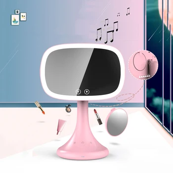 Bluetooth Reproduktor, LED Dotykový Displej make-up Zrkadlo Svetlo Smart touch displej s 10X zväčšovacie sklo Nastaviteľné Márnosť Stola Zrkadlo