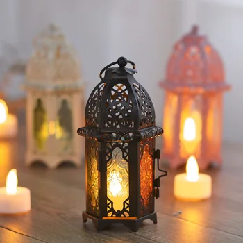 Marocký Svietidla Čaj Svetlo Lampy svietnik Visí Doma na Záhrade Svadobné Dekor HYD88