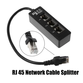 1 Nastavte sieť LAN Siete Ethernet RJ45 1 Mužov a 3 Ženy Konektor Splitter Adaptér Kábel Vysokej Kvality Nové