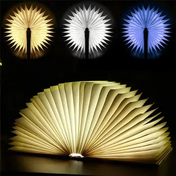 Wrumava Mini Skladacia Stránke Skladacie Led Knihy Tvar Nočné Svetlo, Osvetlenie, Lampy Prenosné Booklight Usb Nabíjateľné Tabuľky Knihy Svetlo