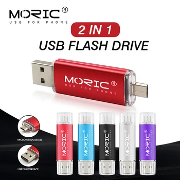 2020 Moric 2 v 1 OTG Usb kl ' úč USB Flash Disk Pen Drive 64 gb memoria cel usb 4 8 16 32 128 256 gb Usb 2.0 zadarmo lode