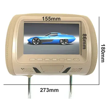 2020 25 cm x 13 cm x 18 cm 7 Palcový FM/AM autosedačky Späť opierky hlavy Bluetooth LCD Displej Diaľkové Ovládanie MP5 Prehrávač Monitor 12V DC