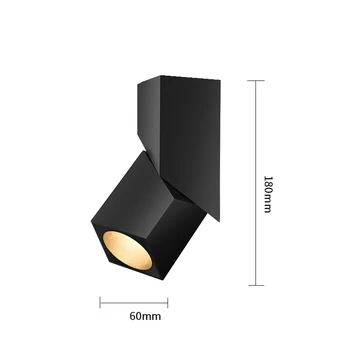 2020 Nový Dizajn Umenie Kocka Led Stropné Svietidlo 7W 12W 15W CREE LED Downlight Svetlo Povrchovú montáž CRI95 Nastaviteľné Ožiareniu Uhol