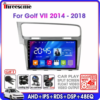 A11-Android 10 4G Multimediálne Video 2 Din autorádio pre VW, Volkswagen Golf 7 VII-2018 GPS Navigácie Split Screen 6 G+128G