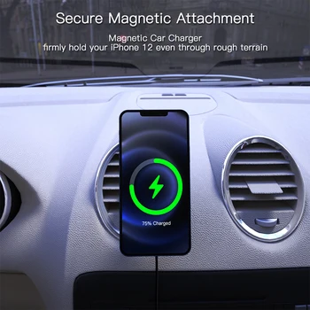 15W Bezdrôtový Magnetický Nabíjačka do Auta Pre iPhone 12 Pro Mini Pro Max Magsafe Rýchle Bezdrôtové Nabíjanie Nabíjačky Air Vent Mount Držiak