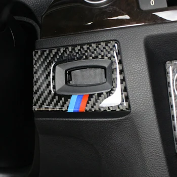Carbon Fiber Zapaĺovania prepínacie Tlačidlo Otvor Kryt Interiérom Stricker Pre BMW E90 E92 E93 3 Série 2005-13 Auto Príslušenstvo Časť