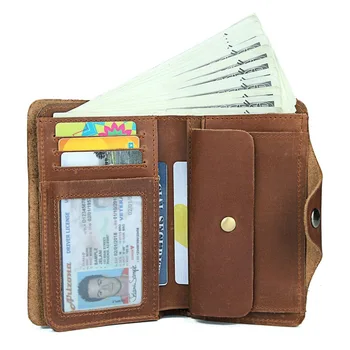Vintage Mužov Peňaženky pravej Kože RFID Kabelku Krátky Zips, Náprsné tašky Mince Kabelku Muž Malé Peniaze Taška Multifunkčné Držiteľa Karty