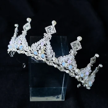2020 Európska Elegantné Gold Crystal Kráľovná Veľké Koruny Svadobné Headdress Svadobné Šaty Príslušenstvo Koruna
