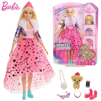 Originálne Bábiky Barbie Princezná Bábiky s domácimi Detská Hračka Bábika Hračky pre Dievčatá, Módne Oblečenie pre Bábiku Barbie Dievčatá Šaty Narodeniny