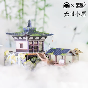 MU 3D Kovov Puzzle Obrázok Hračky Legenda Hei-Guild hall Wuxian Izba model zostavy Zostaviť Skladačka Dar, Hračky Pre Deti,