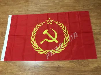 Sovietsky zväz Vlajka Komunizmu Studenej Vojny ZSSR 90 x 150 cm CCCP Červená Komunistická Vlajky A Transparenty Na / Deň Víťazstva / Národný Deň /
