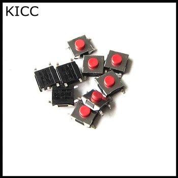 1000Pcs Tlačidlo Prepnúť Červená 6*6*3.1 mm SMD4 Dotyk micro switch 6x6x3.1