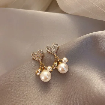 Pearl náušnice, Módne náušnice sú luxusné šperky darčeky módne drevené české náušnice pre ženy 2020 vyhlásenie