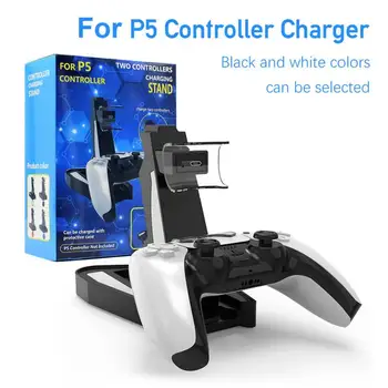Pre PS5 Rukoväť Radič 2 Porty Rýchlo Nabíjačka Dual Nabíjací Dock Stanica Pre Sony Playstation 5 Gamepad LED USB Nabíjací Stojan