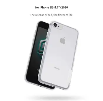 NILLKIN pre Apple iPhone SE2/iPhone SE 2 puzdro Silikón Prírody Transparentné Mäkké Zadný Kryt puzdro pre iPhone SE 2020 4.7