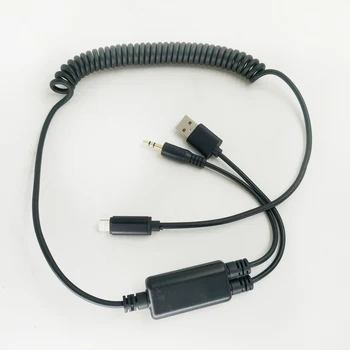 Biurlink Auto AUX-in Rozhranie USB Rozšíriť Audio Plnenie Drôt Y Štýl Kábel AUX Adaptér Viesť pre Bmw pre iPhone 5 6 7