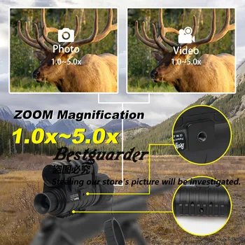 Infračervené HD Monokulárne Nočné Videnie s WiF 6-30X50MM Smart Digital Poľovnícky Výstroj Môže Trvá 5mp Foto 720 Video 1300ft Úplnej Tme