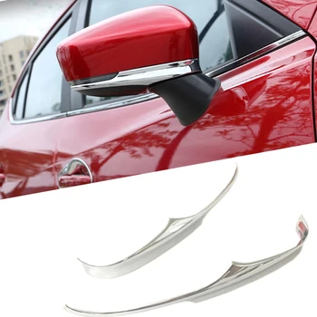 2 ks Vonkajšie Dekorácie, ABS Chrome Spätné Zrkadlo Výbava Auta Spätné Zrkadlo Nálepky na Mazda 3 M3 Axela 2017 2018