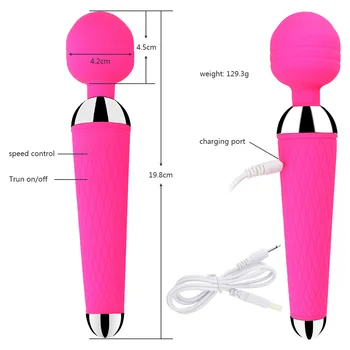 Čarovná Palička Vibrátor Pre Ženy, Sex Produkty AV Vibrátory USB Nabíjateľné Sexuálne Hračky Pre Ženy Klitorálny Vibrátor Telo Masážneho
