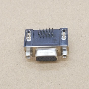 10 Ks DR15 D-SUB Pravý Uhol 15 Pin Female VGA Typ obrazovku s uhlopriečkou 8,89 PCB Konektor 3 Riadky