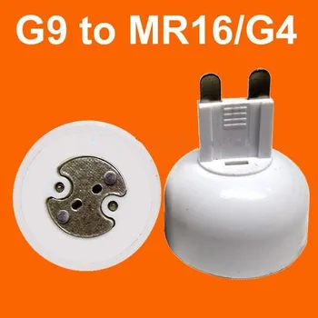 160pcs DHL Doprava G9 na MR16 G4 G5.3 lamp základňa, socket držiteľ previesť skrutku objímky converter adaptér konektor