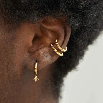 AIDE Nádherné Leaf Pendientes Hoop Náušnice pre Ženy Minimalizmus INY Lesklými Listami 925 Sterling Silver Earings Šperky brincos