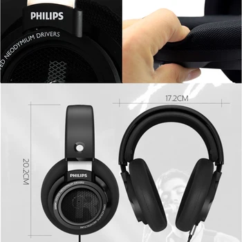 Philips SHP9500 Káblové Slúchadlá HIFI redukcia Šumu s 3 m Dlhé Slúchadlá pre xiao SamSung S8 MP3 Úradný Test Professional