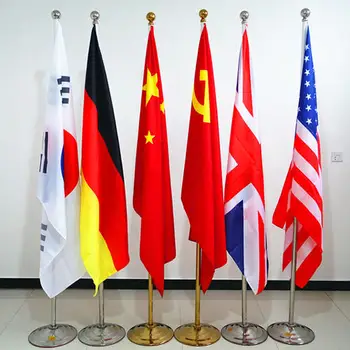 6.6 ft krytý po celom svete národnej vlajky tyč s stojaci base poschodí typ nevyhnutné pre office výstava 2m plavia pod vlajkou